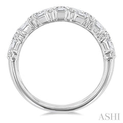 ASHI Three Row Baguette Diamond Fashion Band 31660PPFHWG-1.50
