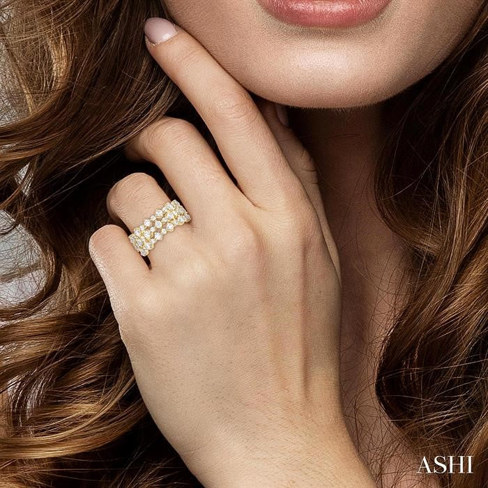 ASHI Bold Three Row Diamond Fashion Band 31670PPFGYG-1.50