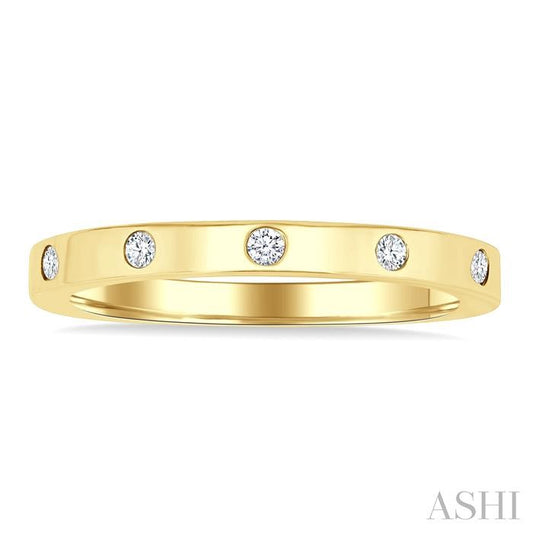 ASHI Flush Bezel Set Diamond Fashion Band 31719PPTGYG