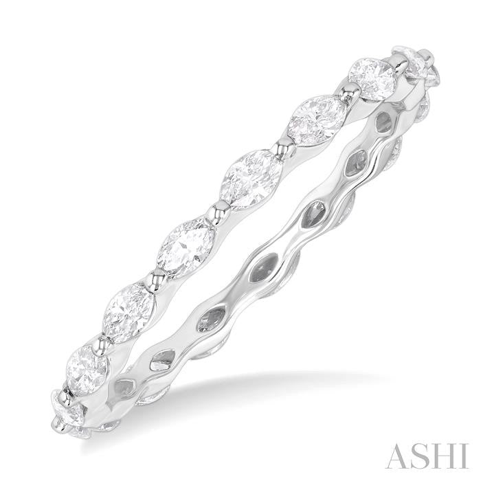ASHI Marquise Shape Eternity Diamond Wedding Band 31733PPFGWG