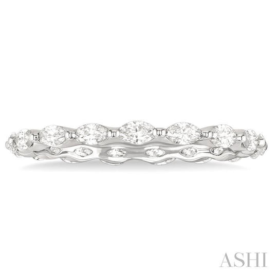 ASHI Marquise Shape Eternity Diamond Wedding Band 31733PPFGWG