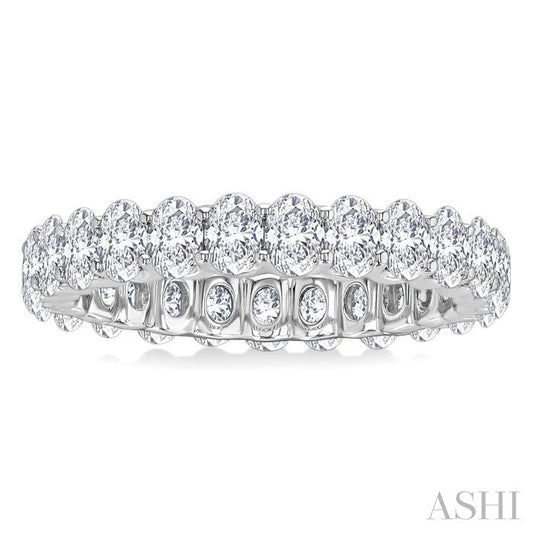 ASHI Oval Shape North-South Eternity Diamond Wedding Band 31770PPFGWG-2.25