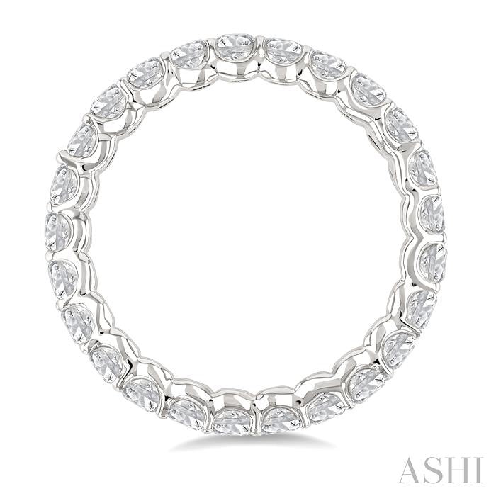 ASHI Oval Shape North-South Eternity Diamond Wedding Band 31770PPFGWG-2.25