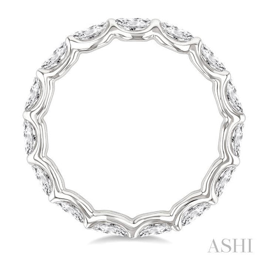 ASHI Oval Shape East-West Eternity Diamond Wedding Band 31780PPFGWG-2.05
