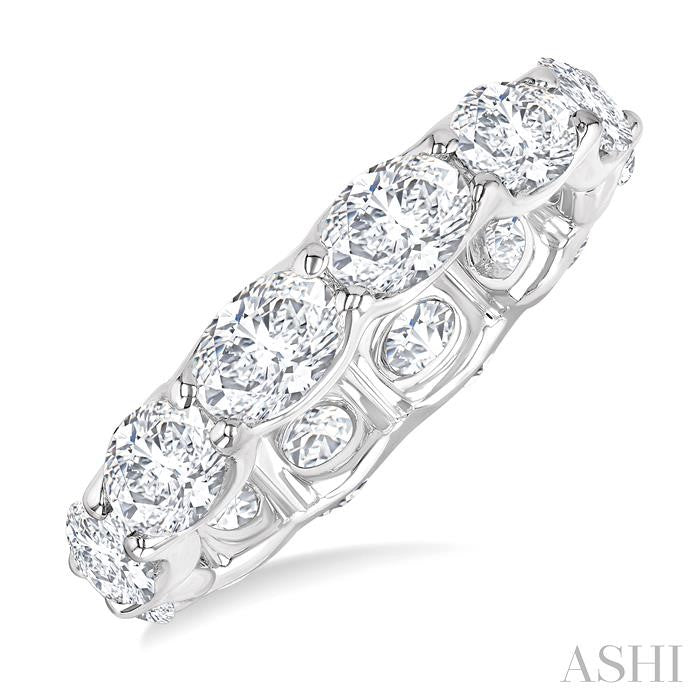 ASHI Oval Shape East-West Eternity Diamond Wedding Band 31790PPFGWG-3.70