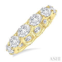 ASHI Oval Shape East-West Eternity Diamond Wedding Band 31790PPFGYG-3.70