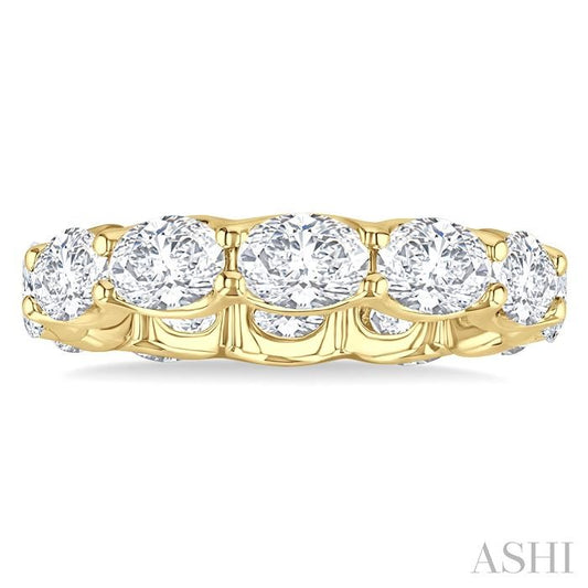 ASHI Oval Shape East-West Eternity Diamond Wedding Band 31790PPFGYG-3.70