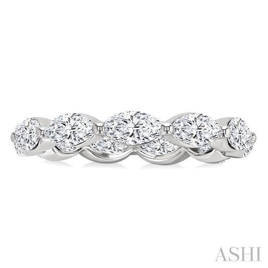 ASHI Marquise Shape East-West Eternity Diamond Wedding Band 31820PPFGWG-2.0