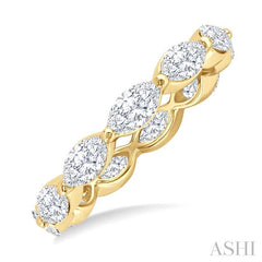 ASHI Marquise Shape East-West Eternity Diamond Wedding Band 31820PPFGYG-2.0