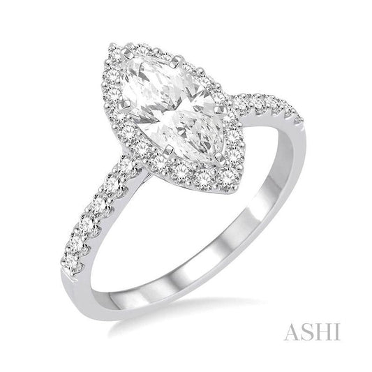 Parkplace Jewelers Marquise Shape Halo Diamond Engagement Ring 237C2PPFVWG-LE