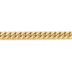 Quality Gold 14K 8 inch 7.3mm Semi-Solid Miami Cuban with Lobster Clasp Bracelet BC156