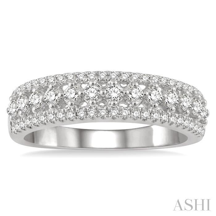 ASHI Three Row Diamond Fashion Band 320E3PPFHWG