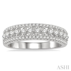 ASHI Three Row Diamond Fashion Band 320E3PPFHWG
