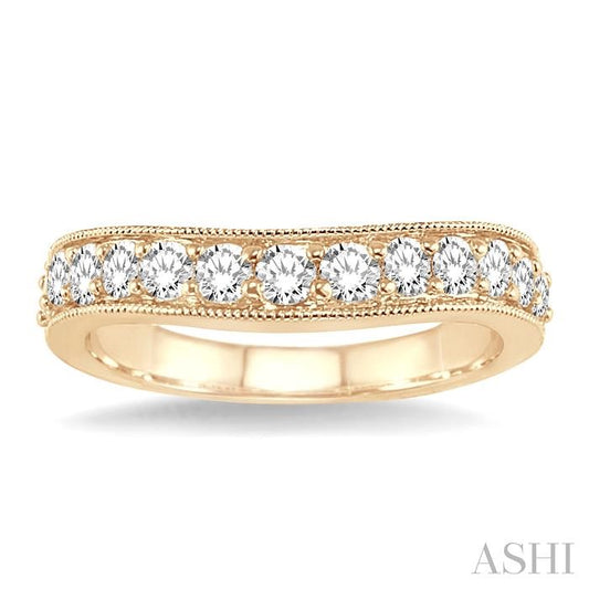 ASHI Curved Diamond Wedding Band 32761PPFWYG