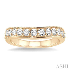 ASHI Curved Diamond Wedding Band 32761PPFWYG