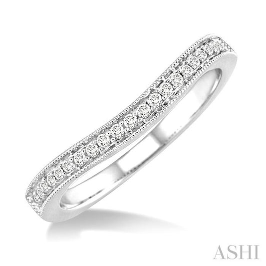 ASHI Curved Diamond Wedding Band 32766PPFHWG