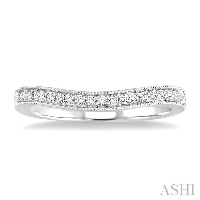 ASHI Curved Diamond Wedding Band 32766PPFHWG