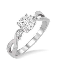 Parkplace Jewelers Round Shape Lovebright Diamond Engagement Ring 15345PPFHWG-LE