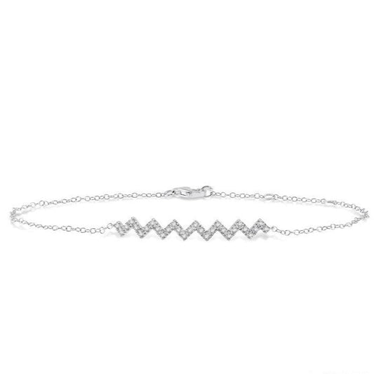 Parkplace Jewelers Zig-Zag Diamond Chain Bracelet 702A0PPTSWG