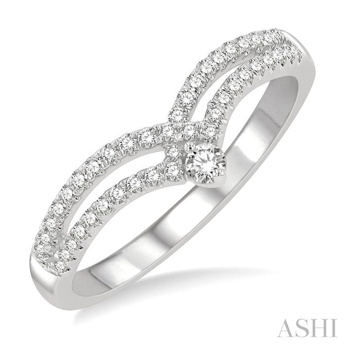 ASHI Chevron Diamond Fashion Ring 330E6PPFGWG