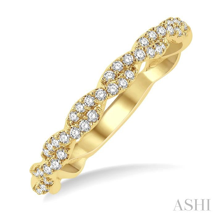 ASHI Twisted Diamond Stackable Fashion Band 331A6PPFGYG