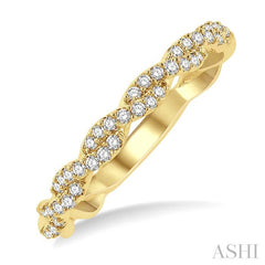 ASHI Twisted Diamond Stackable Fashion Band 331A6PPFGYG