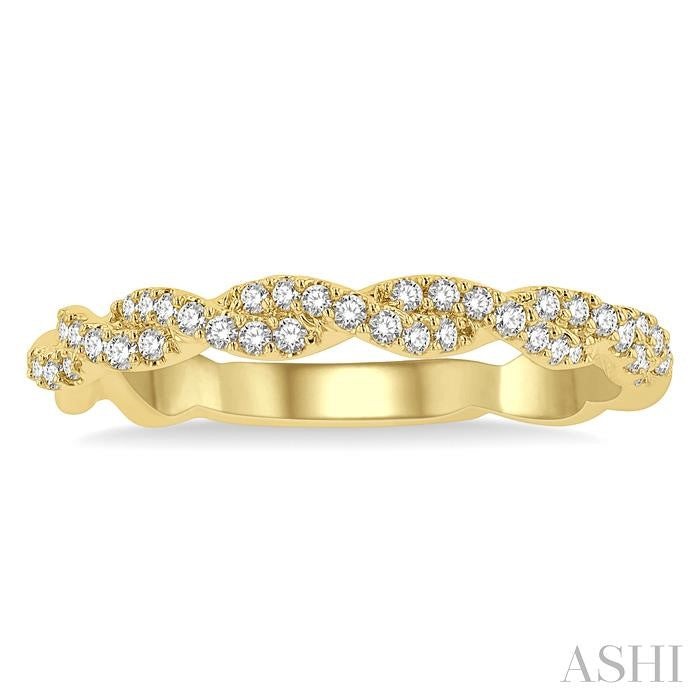 ASHI Twisted Diamond Stackable Fashion Band 331A6PPFGYG