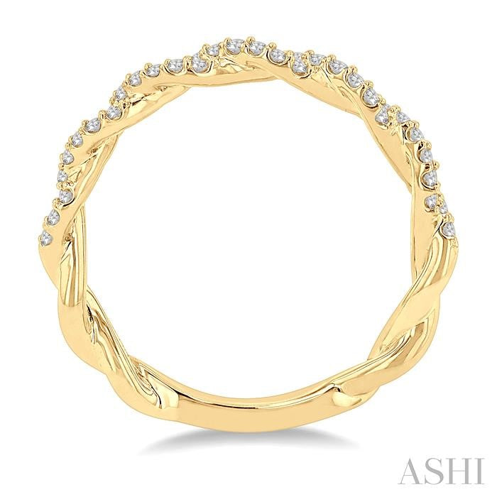 ASHI Twisted Diamond Stackable Fashion Band 331A6PPFGYG