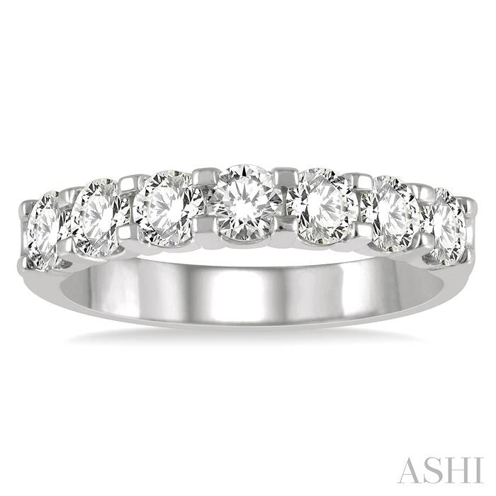 ASHI 7 Stone Diamond Wedding Band 33291PPPGPL