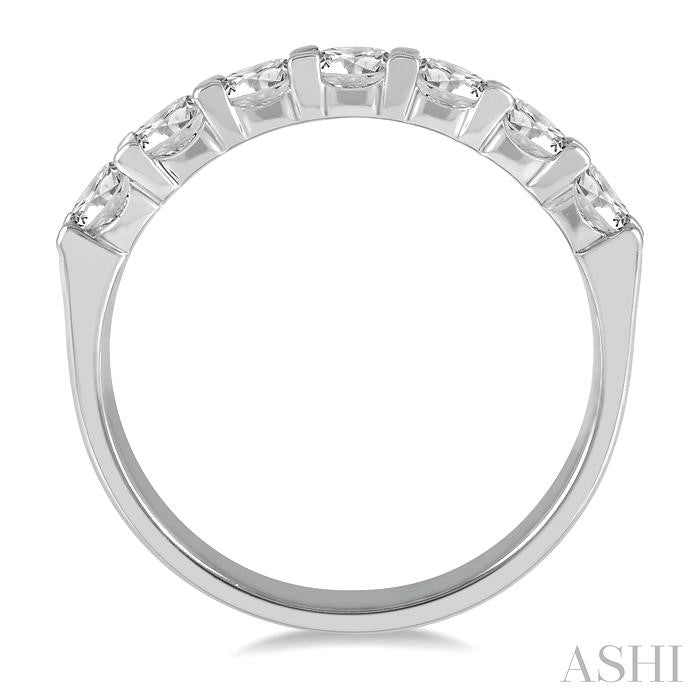 ASHI 7 Stone Diamond Wedding Band 33291PPPGPL