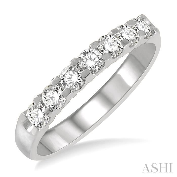 ASHI 7 Stone Diamond Wedding Band 33292PPFHWG
