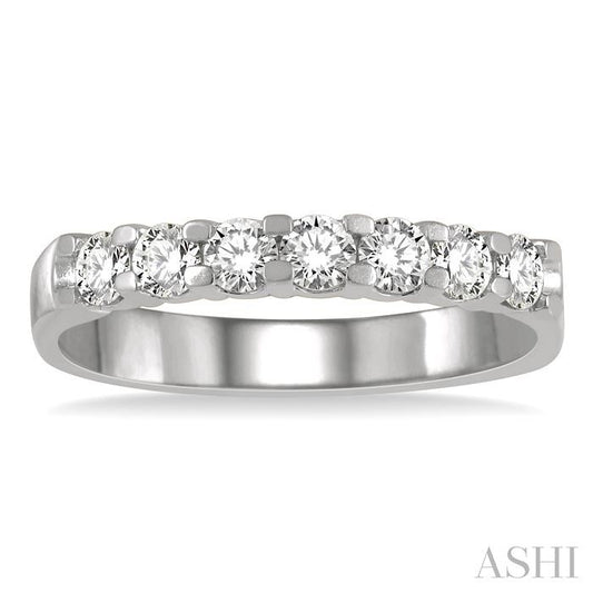 ASHI 7 Stone Diamond Wedding Band 33292PPFHWG