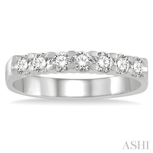 ASHI 7 Stone Diamond Wedding Band 33293PPFHWG