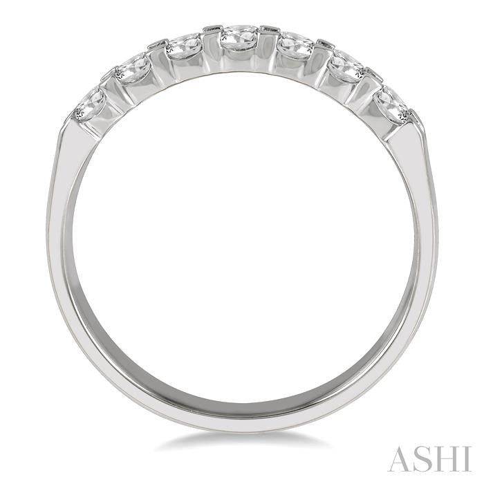 ASHI 7 Stone Diamond Wedding Band 33293PPFHWG