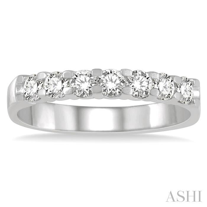 ASHI 7 Stone Diamond Wedding Band 33293PPPGPL