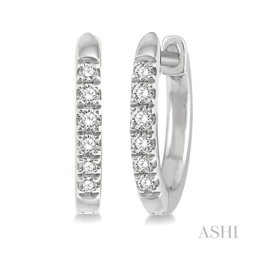ASHI Petite Diamond Huggie Fashion Earrings 664V8PPTSERWG