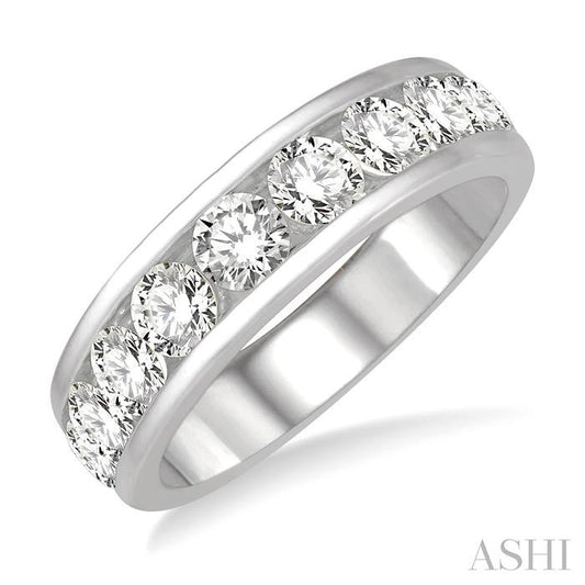 ASHI 11 Stone Channel Set Diamond Wedding Band 33310PPFHWG-2.00