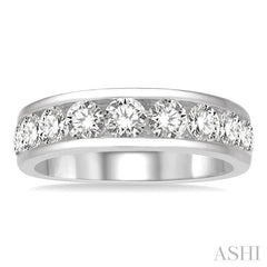 ASHI 11 Stone Channel Set Diamond Wedding Band 33310PPFHWG-2.00