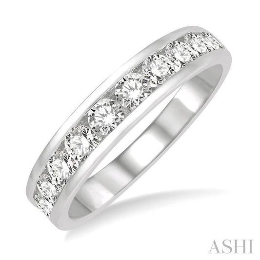 ASHI 11 Stone Channel Set Diamond Wedding Band 33311PPFHWG