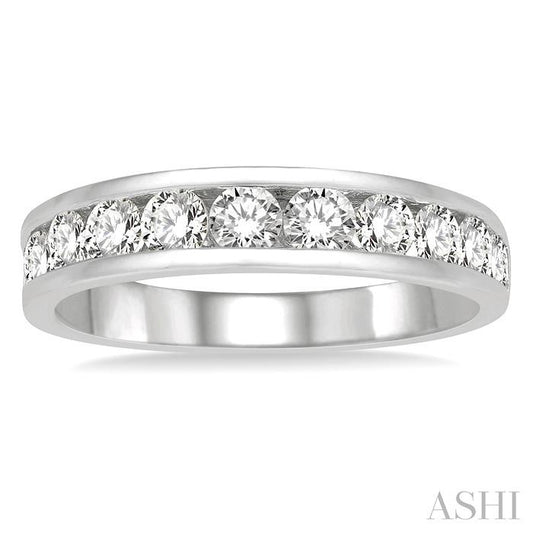 ASHI 11 Stone Channel Set Diamond Wedding Band 33311PPFHWG