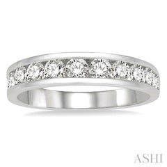 ASHI 11 Stone Channel Set Diamond Wedding Band 33311PPPGPL