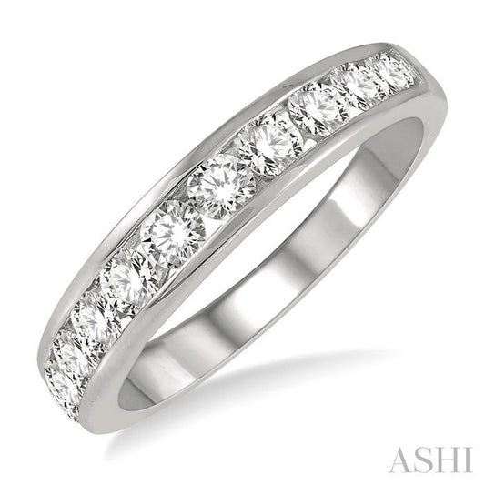 ASHI 11 Stone Channel Set Diamond Wedding Band 33312PPPGPL