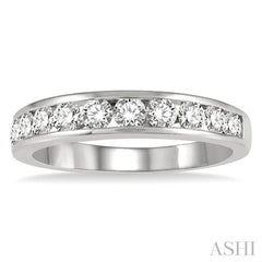 ASHI 11 Stone Channel Set Diamond Wedding Band 33312PPPGPL