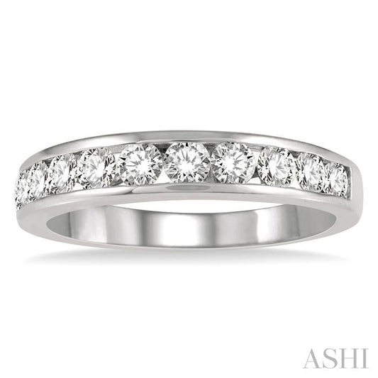 ASHI 11 Stone Channel Set Diamond Wedding Band 33312PPPHPL
