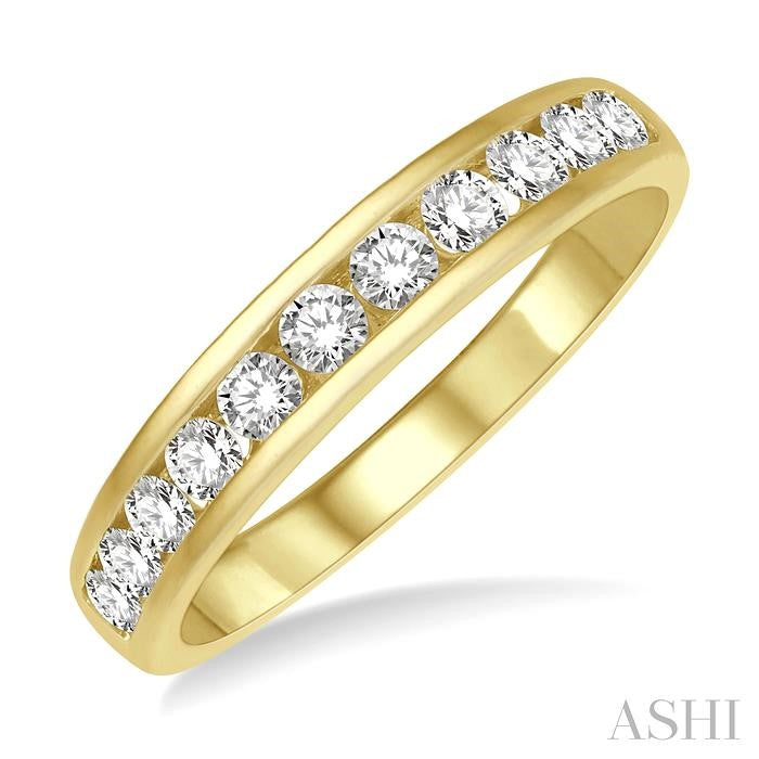 ASHI 11 Stone Channel Set Diamond Wedding Band 33313PPFHYG