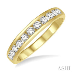 ASHI 11 Stone Channel Set Diamond Wedding Band 33313PPFHYG