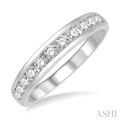 ASHI 11 Stone Channel Set Diamond Wedding Band 33313PPPGPL