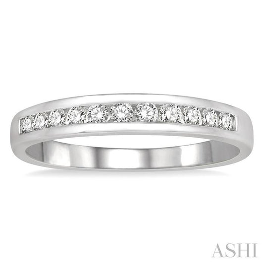 ASHI 11 Stone Channel Set Diamond Wedding Band 33316PPFHWG