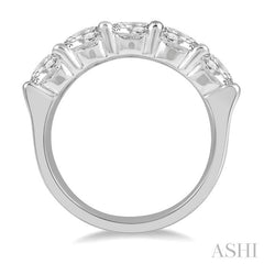 ASHI Round Shape 5 Stone Diamond Wedding Band 33340PPFHWG-2.50