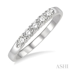 ASHI Round Shape 5 Stone Diamond Wedding Band 33346PPFHWG